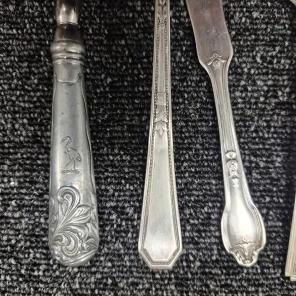 Vintage Silverplate Flatware Lot 26 Pcs 3 lbs Mixed Patterns Railroad Hotel Mono